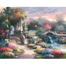 Sunset Garden Retreat Wall Mural