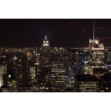 Lit Up New York Skyline Wall Mural