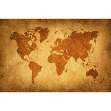 Vintage Style World Map Wall Mural