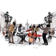 Musicians In The Old City Wall Mural