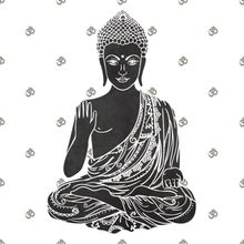 Hand Drawn Buddha Wall Mural