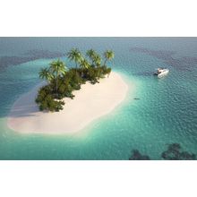 Aerial View Of A Caribbean Desert Island Wall Mural
