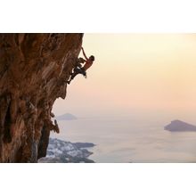Rock Climber at Sunset in Greece Wall Mural