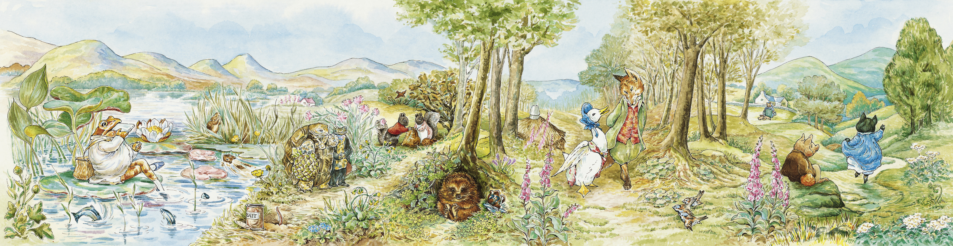 A Walk In The Woods 2 Wallpaper Mural by Beatrix Potter - Murals Your Way