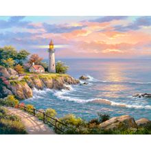 Sunset at Lighthouse Point Wall Mural