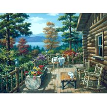 Log Cabin Porch I Wall Mural