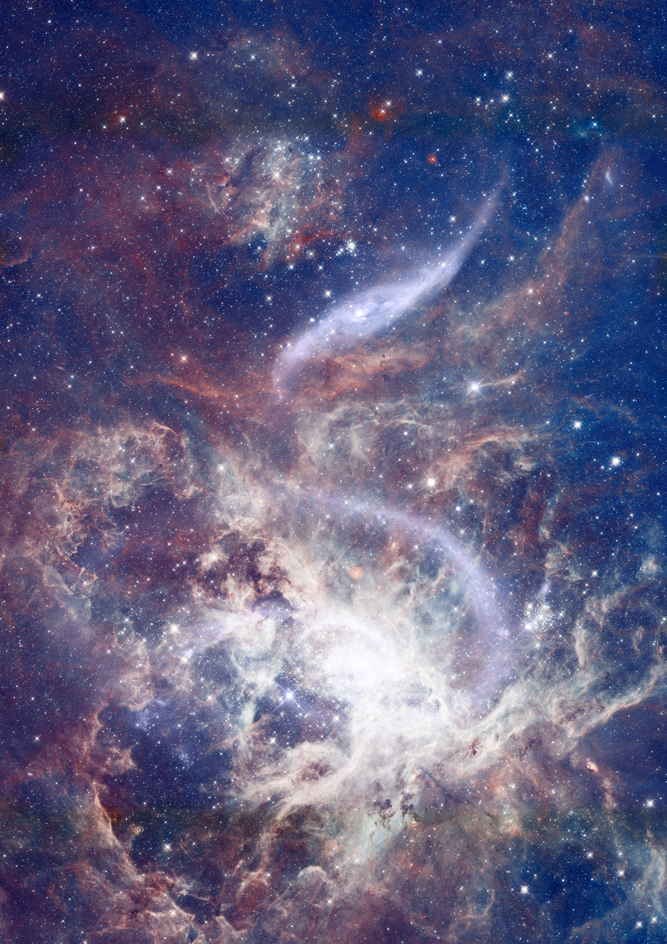 Wall Mural Blue galaxy ring nebula, space quasar cataclysm 