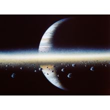 Electric Fields Of Saturn's Rings Wall Mural