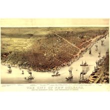 New Orleans, LA 1885 Wall Mural