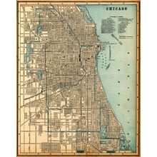 Chicago, IL 1893 Map Wall Mural