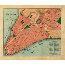 New York City, NY 1776 Map Wall Mural