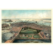 Boston, MA 1850 Wall Mural