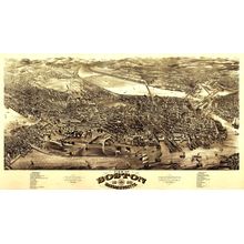 Boston, MA 1880 Wall Mural