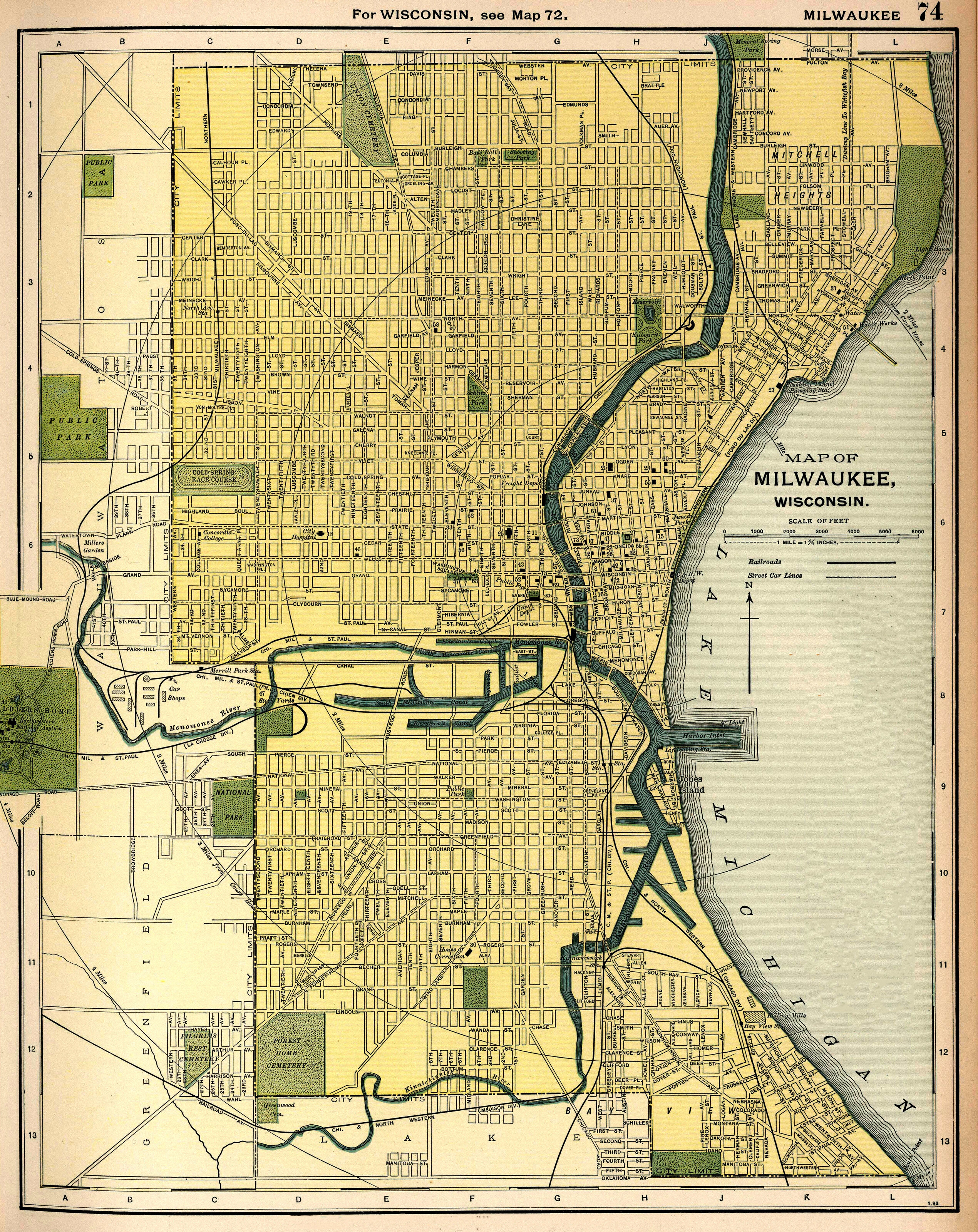 St Paul, MN 1891 Map Wall Mural - Murals Your Way