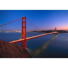 Golden Gate At Night, San Francisco Wall Mural