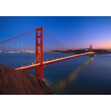 Golden Gate at Night, San Francisco Mural Wallpaper