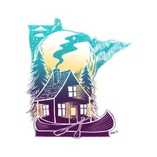 Minnesota Cabin Life Wall Mural