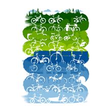 30 Bikes Wall Mural