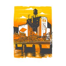 Northeast Minneapolis Skyline Wall Mural