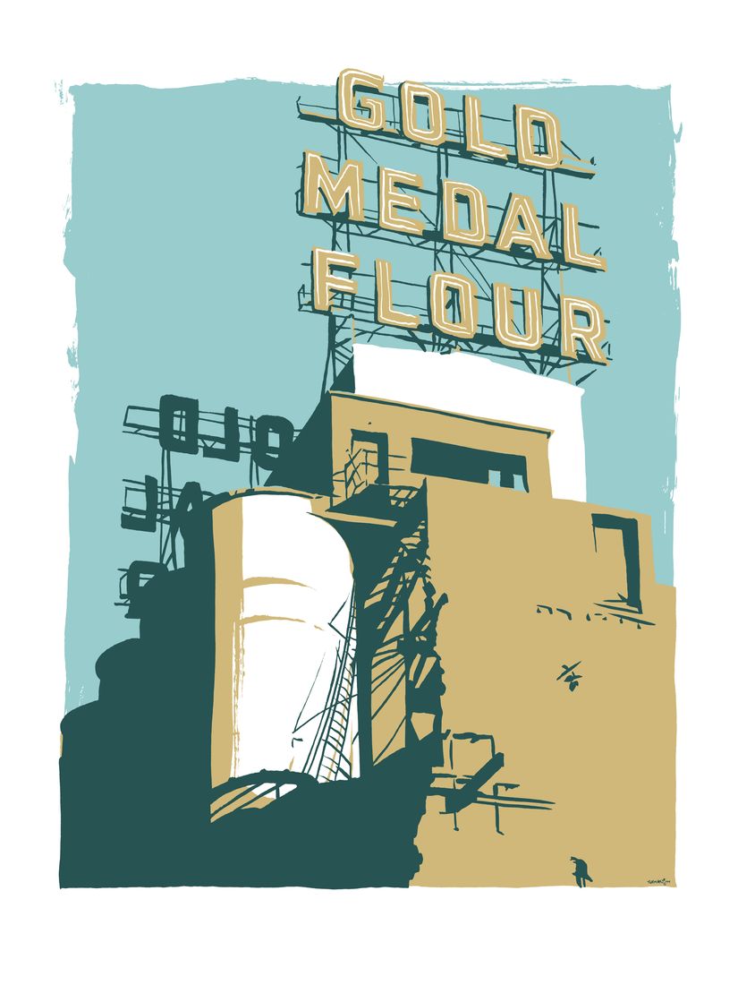 Gold-Medal-Flour-Building-Wall-Mural