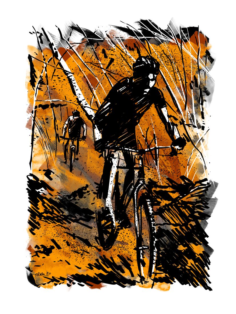 Mountain bike online painting