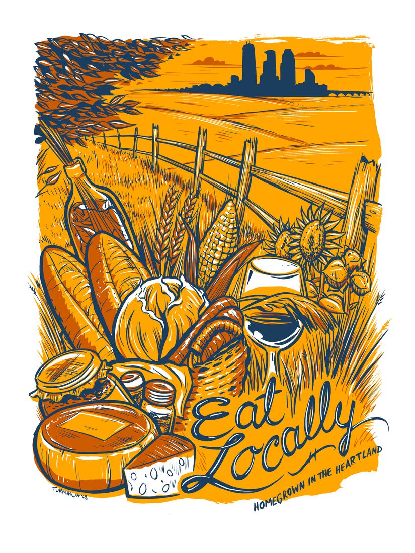 Eat Locally Wallpaper Mural Murals Your Way