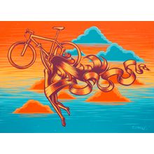Angel & Bike Wall Mural