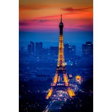 Eiffel Tower at Twilight Wall Mural
