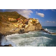 Swirling Ocean in The Cinque Terre Wall Mural