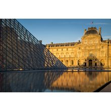 Evening at Musee du Louvre Wall Mural