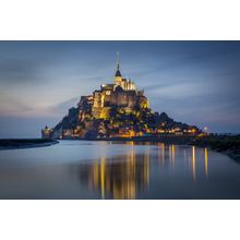 Mont Saint Michel Twilight Wall Mural