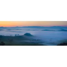 Misty Dawn In Tuscany Wall Mural