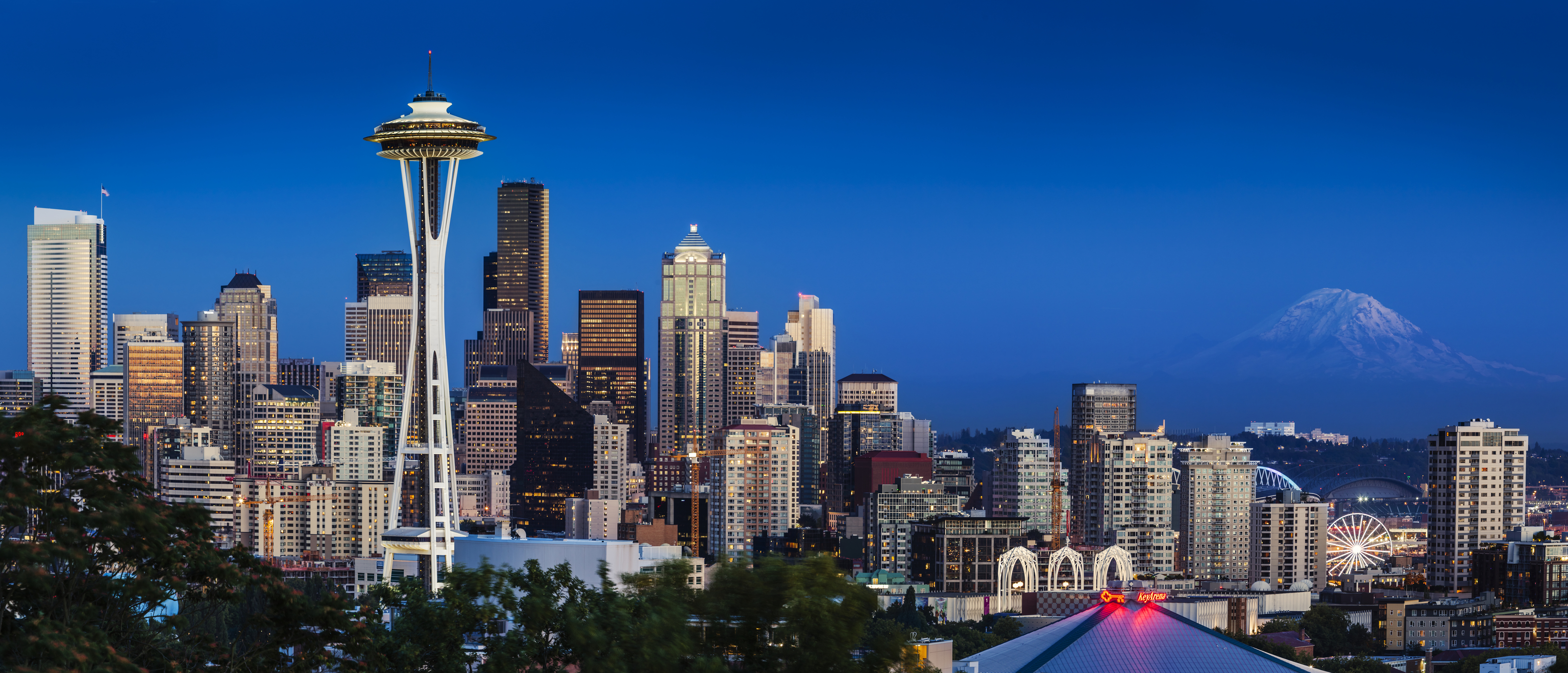 Seattle Skyline Panoramic Mural - Brian Jannsen - Murals Your Way