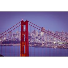 Golden Gate Twilight Lights Wall Mural