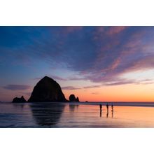 Sunset at Haystack Rock, Oregon Wall Mural