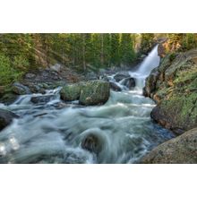 First Rays Over Alberta Falls Wall Mural