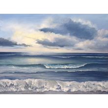 Rolling Waves at Dusk Mural