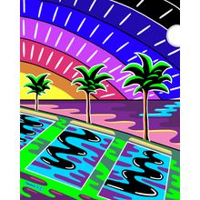Moonlit Pools Wall Mural