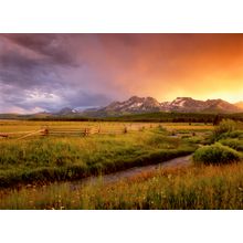Sawtooth Mountains Wall Mural
