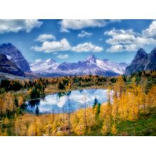 Hungabee Lake At Yoho National Park Wall Mural