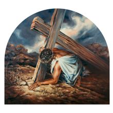 Jesus Falls The Second Time Wall Mural