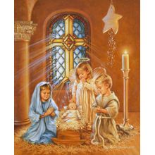 Christmas Pageant Wall Mural