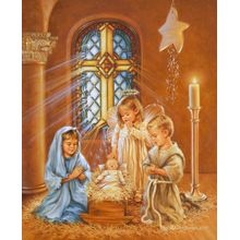 Christmas Pageant Mural Wallpaper