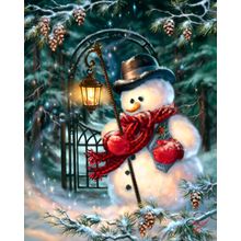 The Enchanted Christmas Snowman Wall Mural