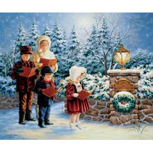 Chorus Of Carolers Wall Mural