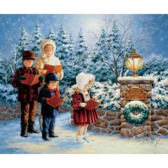 Chorus Of Carolers Wall Mural