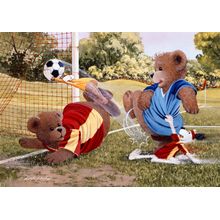 Soccer Bears Wall Mural