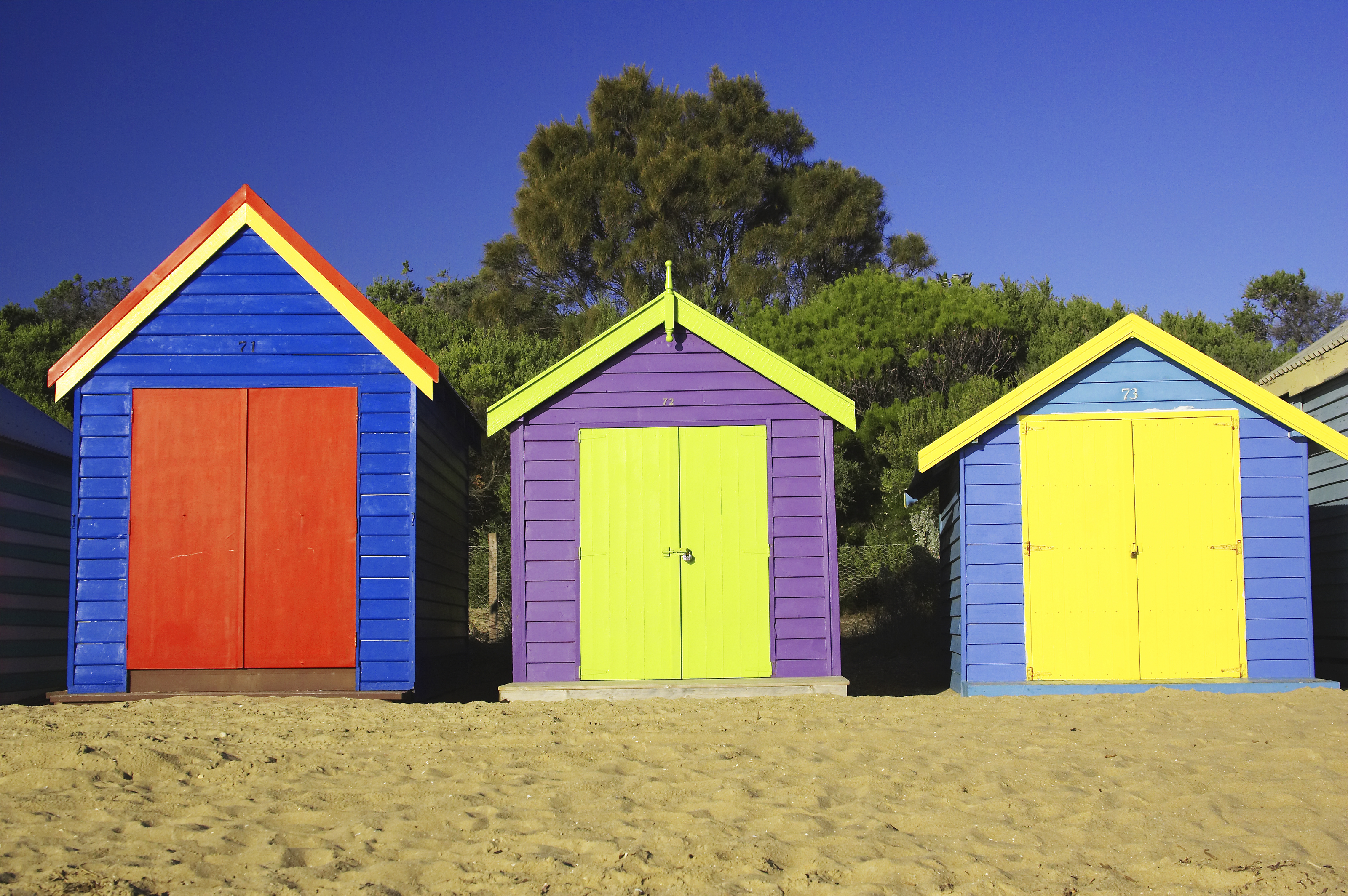 Bathing Boxes Mural - David Wall - Murals Your Way