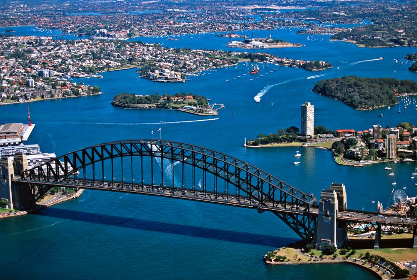 Sydney-Harbor-Bridge-Aerial-Mural-Wallpaper