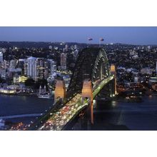 Sydney Harbor Bridge At Night Mural Wallpaper